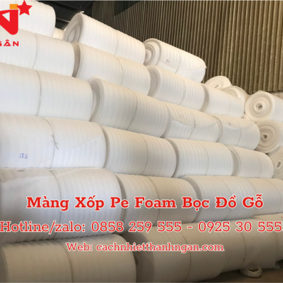 Màng Xốp Foam 1mm Bọc Đồ Gỗ Tại Bình Dương - Nhà máy sản xuất mút xốp bọc lót đồ gỗ