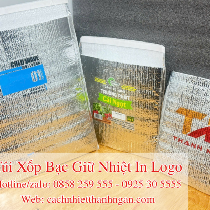 Túi Xốp Bạc Giữ Nhiệt In Logo Dán Nhãn Thương Hiệu Tại TP HCM