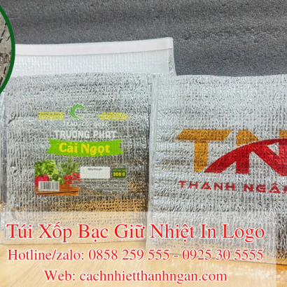 Túi Xốp Bạc Giữ Nhiệt In Logo Dán Nhãn Thương Hiệu Tại TP HCM