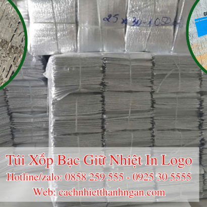 Túi Xốp Bạc Giữ Nhiệt In Logo Dán Nhãn Thương Hiệu Tại TP HCM