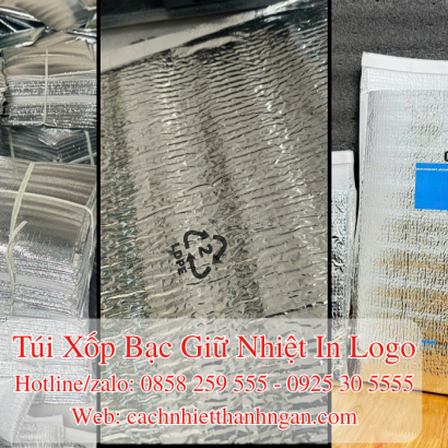 Túi Xốp Bạc Giữ Nhiệt In Logo Dán Nhãn Thương Hiệu Tại TP HCM