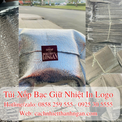 Túi Xốp Bạc Giữ Nhiệt In Logo Dán Nhãn Thương Hiệu Tại TP HCM