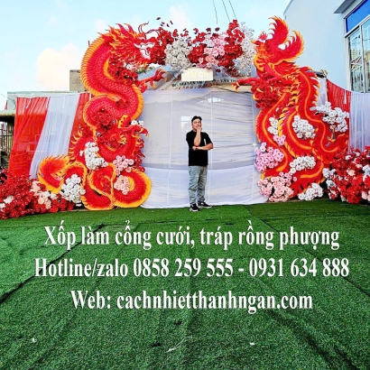 Xốp Dẻo Cắt Phôi Cốt Rồng Phượng, Xốp Làm Tráp Rồng Phụng